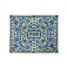 Yair Emanuel Embroidered Challah Cover with Blue Oriental Pomegranates