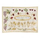 Yair Emanuel Challah Cover with the Species of Israel in Raw Silk