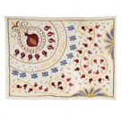 Yair Emanuel Challah Cover with Paisley Print in Raw Silk