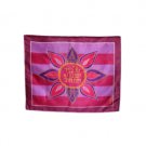 40x50cm Challah Cover with Tower of David and Flower in Red and Pink Silk