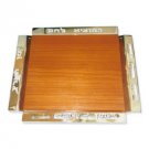 Shabbat Square Challah Board with Sterling Silver Engraved Border