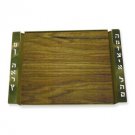 Shabbat Challah Board with Sterling Silver Handles and Challah Blessing