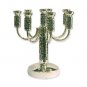 8 Branch Sterling Silver Shabbat Candelabra in Floral Design