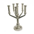 Sterling Silver 6 Branch Candelabra in Hammered Design