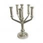 Sterling Silver 6 Branch Candelabra in Hammered Design