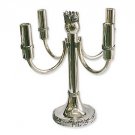 Sterling Silver 4 Branch Candelabra with Jerusalem Panorama