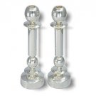 Sterling Silver Shabbat Candlesticks with Three Tiered Stand