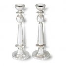 Sterling Silver Shabbat Candlesticks in Modern Design (Tall)