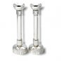 Sterling Silver Shabbat Candlesticks with Hammered Cylinders