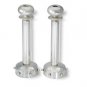 Sterling Silver Shabbat Candlesticks with Ball Decoration