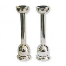 Sterling Silver Shabbat Candlesticks with Rounded Base (Tall)