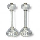 Sterling Silver Shabbat Candlesticks in Pillar Design