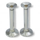 Sterling Silver Shabbat Candlesticks in Column Design