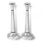 Sterling Silver Shabbat Candlesticks in Hammered Design (Large)