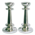 Sterling Silver Shabbat Candlesticks in Modern Style