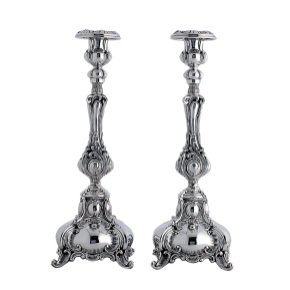 Hazorfim Decorated Shabbat Candlesticks