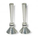Sterling Silver Shabbat Candlesticks Jerusalem Panorama Design