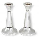 Sterling Silver Shabbat Candlesticks in Sleek Design