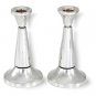 Sterling Silver Shabbat Candlesticks in Sleek Design