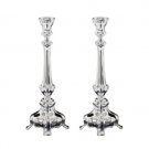 Hazorfim Tall Shabbat Candlesticks in Sterling Silver