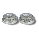 Sterling Silver Travel Size Candlesticks with Detailed Border