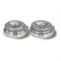 Sterling Silver Travel Size Candlesticks with Detailed Border