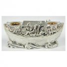 Sterling Silver Shabbat Candlesticks with Noah’s Ark and Animals