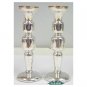 Sterling Shabbat Candlesticks with Smooth Finish and Knobs