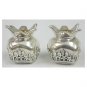 Sterling Silver Shabbat Candlestick Set with Pomegranates and Jerusalem