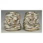 Sterling Silver Shabbat Candlesticks with Inscribed Stripes