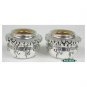 Sterling Silver Shabbat Candlesticks with Lines and Wall