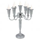 32 Centimeter 7 Branch Pewter Candelabrum with Diamonds and Jerusalem