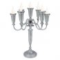 32 Centimeter 7 Branch Pewter Candelabrum with Diamonds and Jerusalem