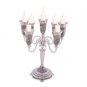 27 cm Nickel Candlesticks with Checkered Pattern