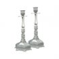 Pair of Jerusalem Candlesticks in Pewter