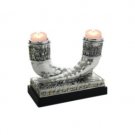 Shofar Candlesticks on Jerusalem