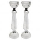 Slender Crystal Candlesticks