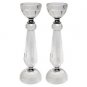 Slender Crystal Candlesticks
