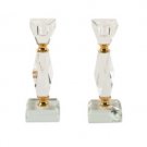 16 cm Pair of Crystal Candlesticks