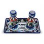 11x20 Centimeter Armenian Shabbat Candlesticks with Tray