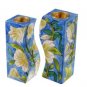 Yair Emanuel Fitted Shabbat Candlesticks with Lilies