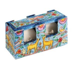 Yair Emanuel Shabbat Candlestick Case for Traveling