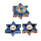 Yair Emanuel Star of David Shabbat Candlesticks with Jerusalem Design