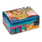 Yair Emanuel Travel Candlestick Box with Jerusalem Image