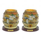 Polyresin Shabbat Candlesticks with Colorful Jerusalem