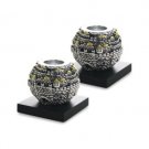 9 cm Sphere Candlesticks with Jerusalem Artwork