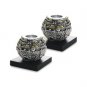 9 cm Sphere Candlesticks with Jerusalem Artwork