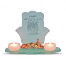 Glass Hamsa Candlesticks