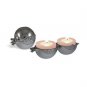 Nickel Candlestick Set With Pomegranates and White Stones