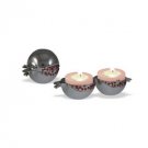 Pomegranate Shabbat Candlesticks with Red Stones